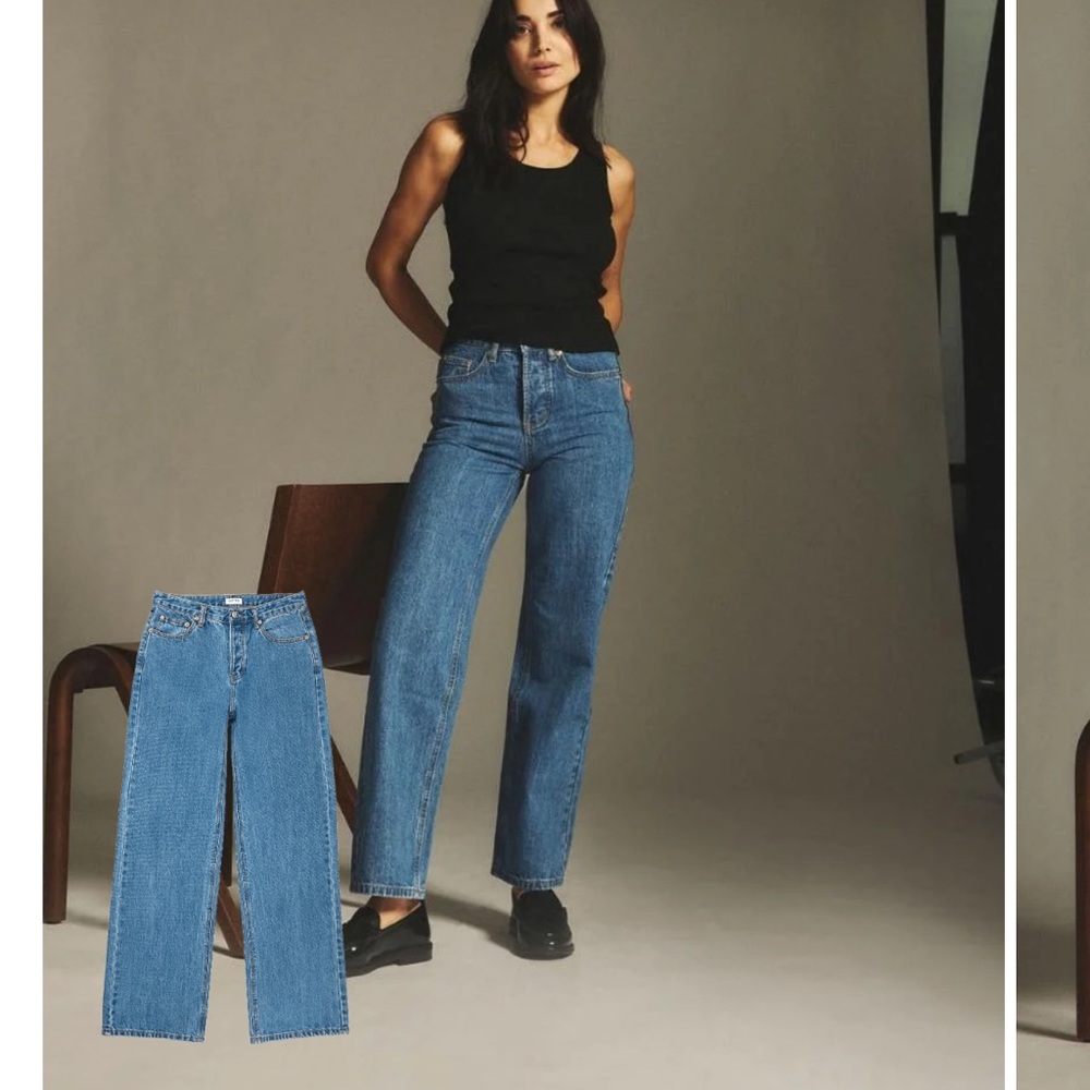 NEW PARKE Classic Straight Leg jeans, medium wash, size 25